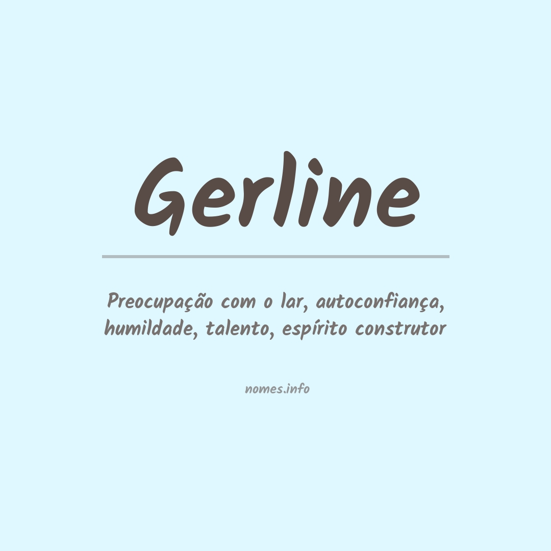 Significado do nome Gerline