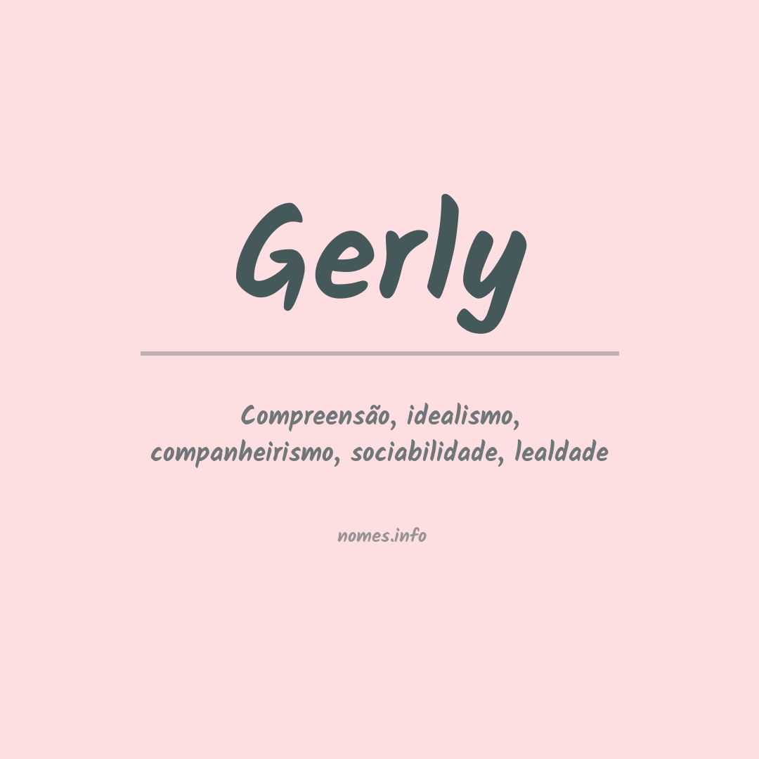 Significado do nome Gerly