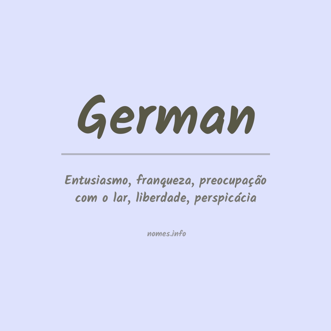 Significado do nome German