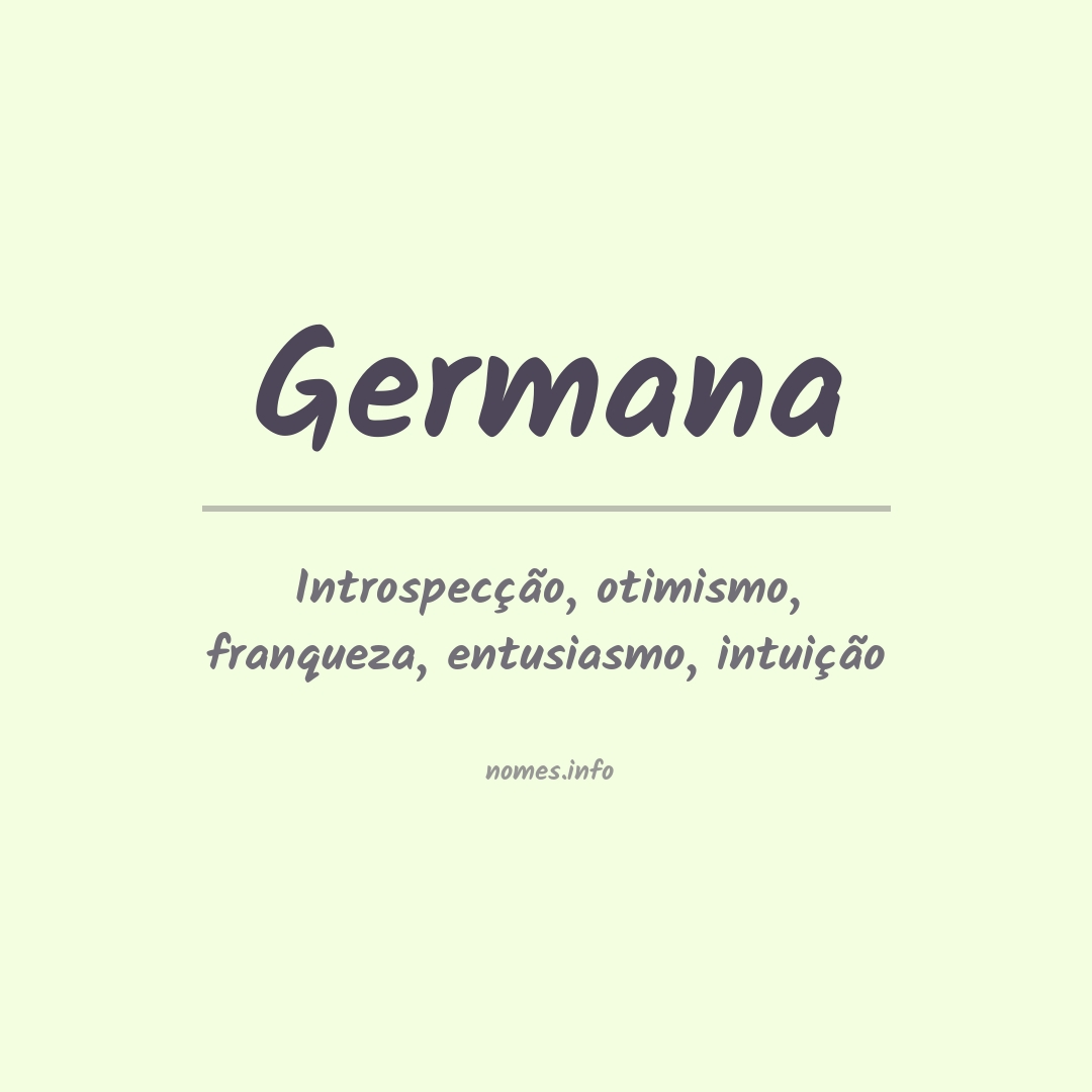 Significado do nome Germana