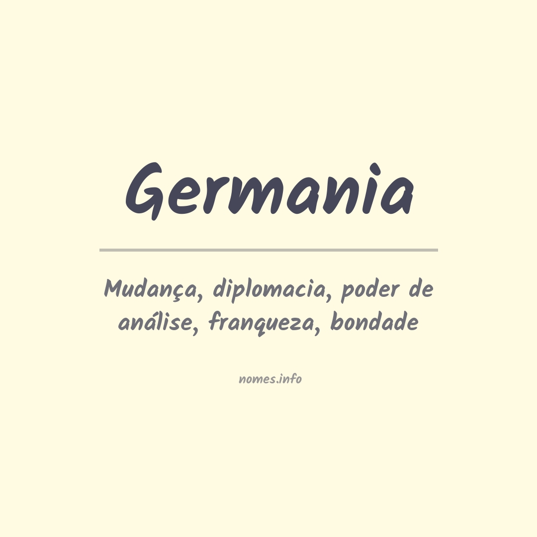 Significado do nome Germania