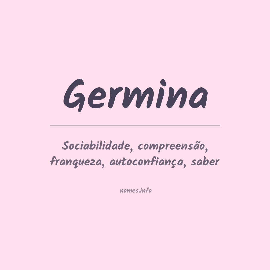 Significado do nome Germina