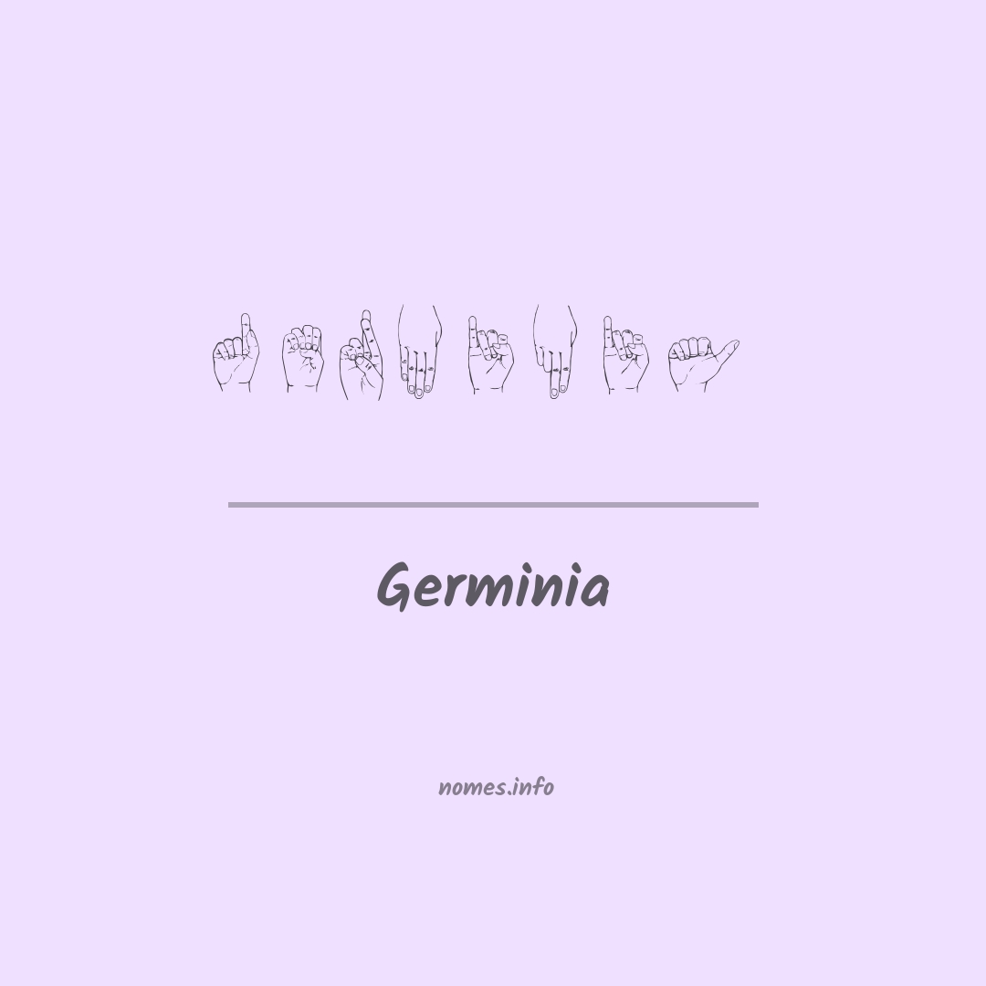 Germinia em Libras