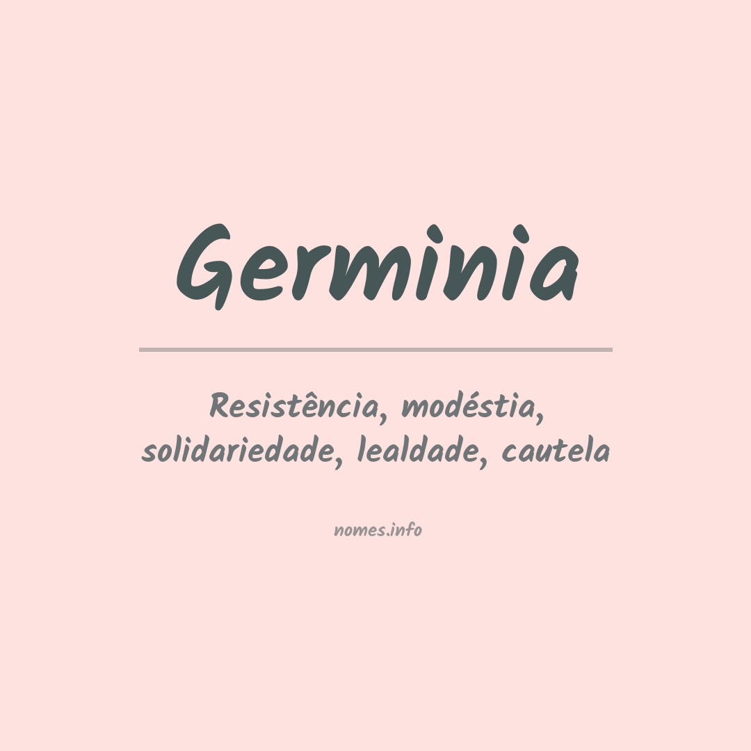 Significado do nome Germinia