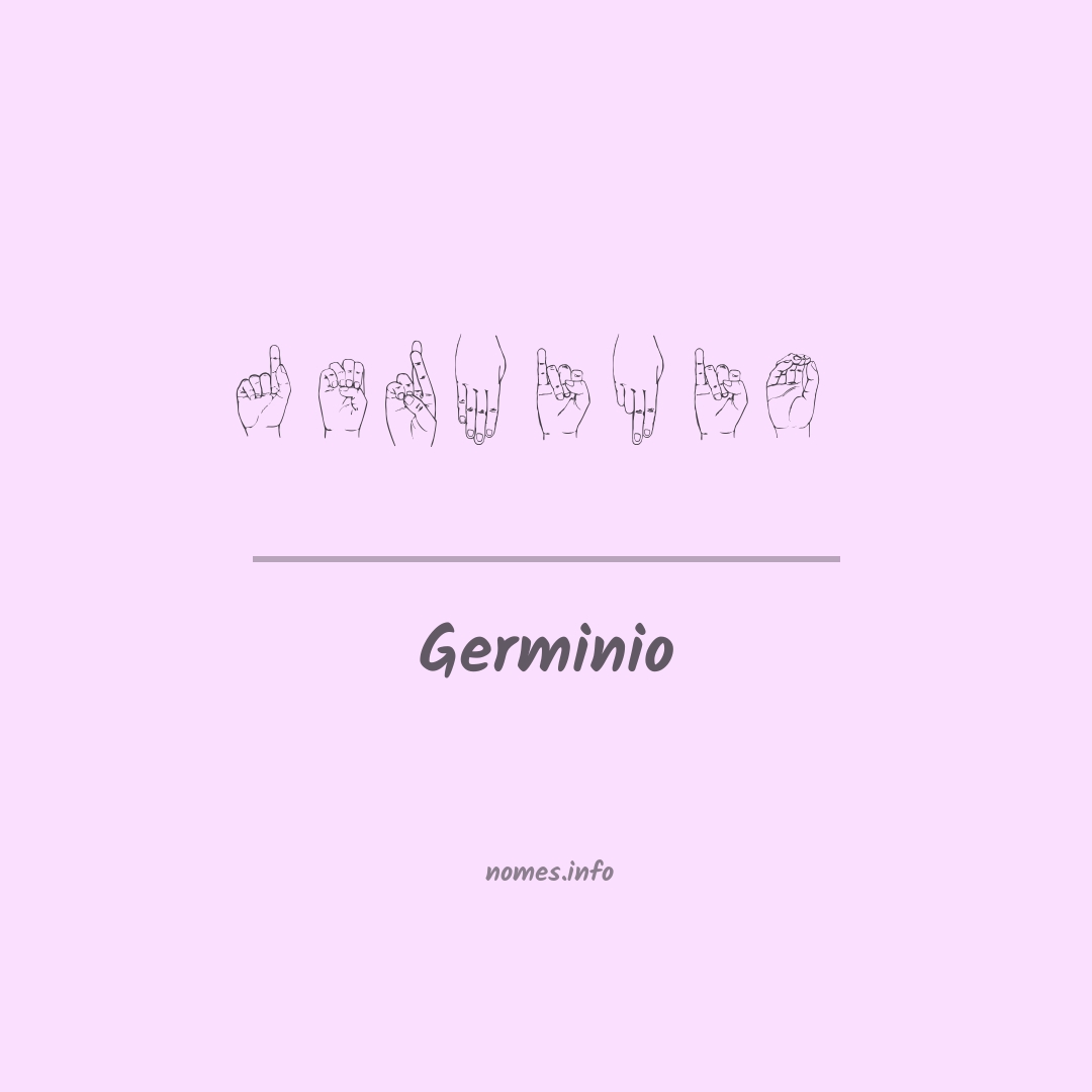 Germinio em Libras