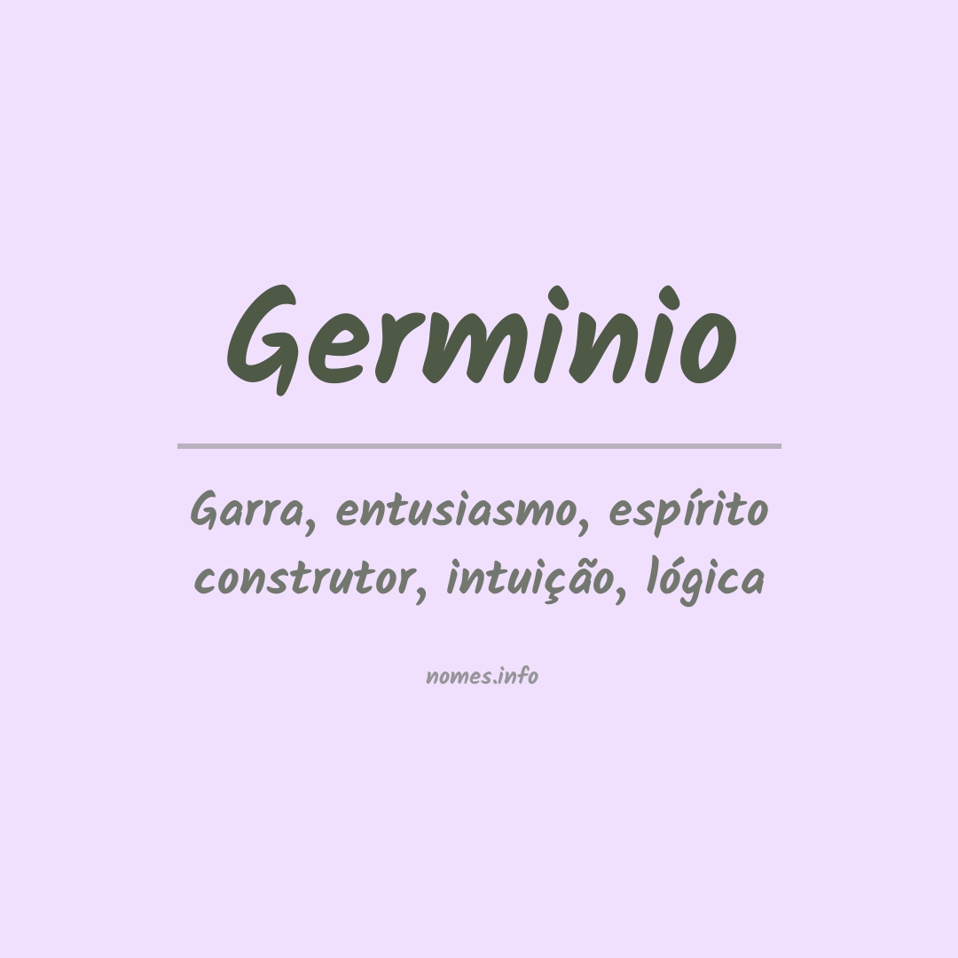 Significado do nome Germinio