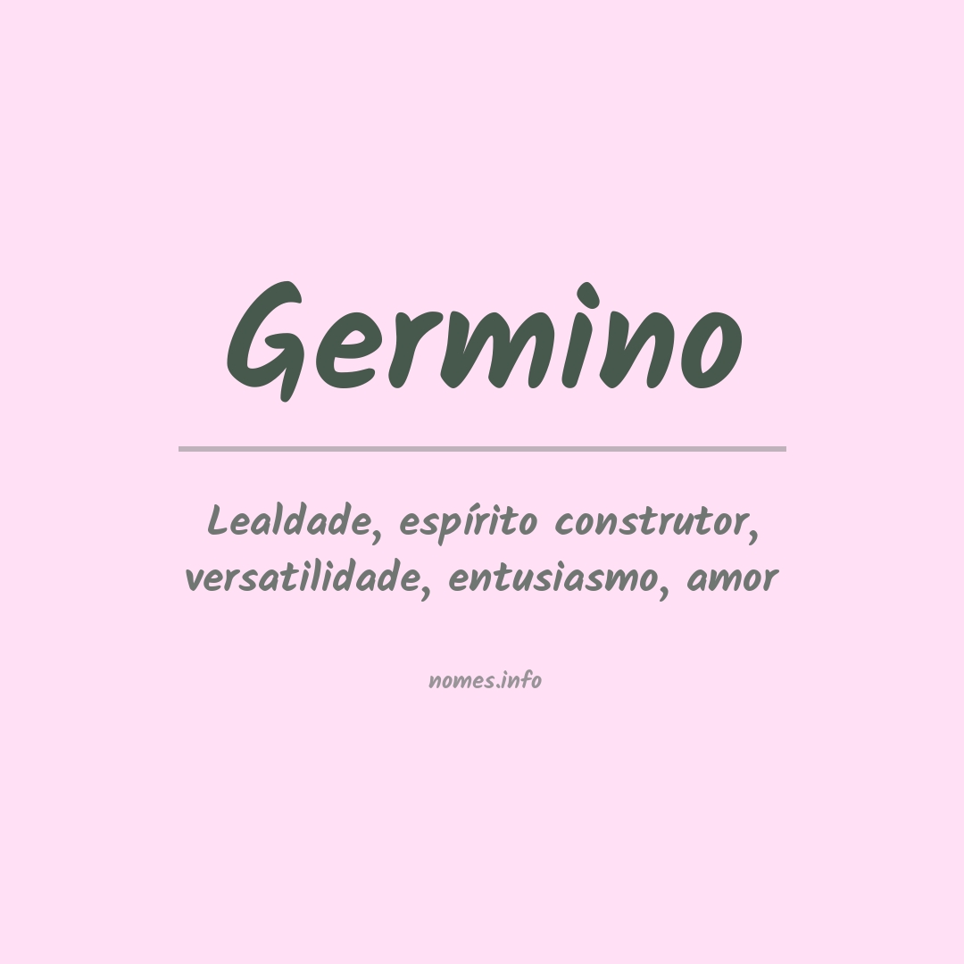 Significado do nome Germino