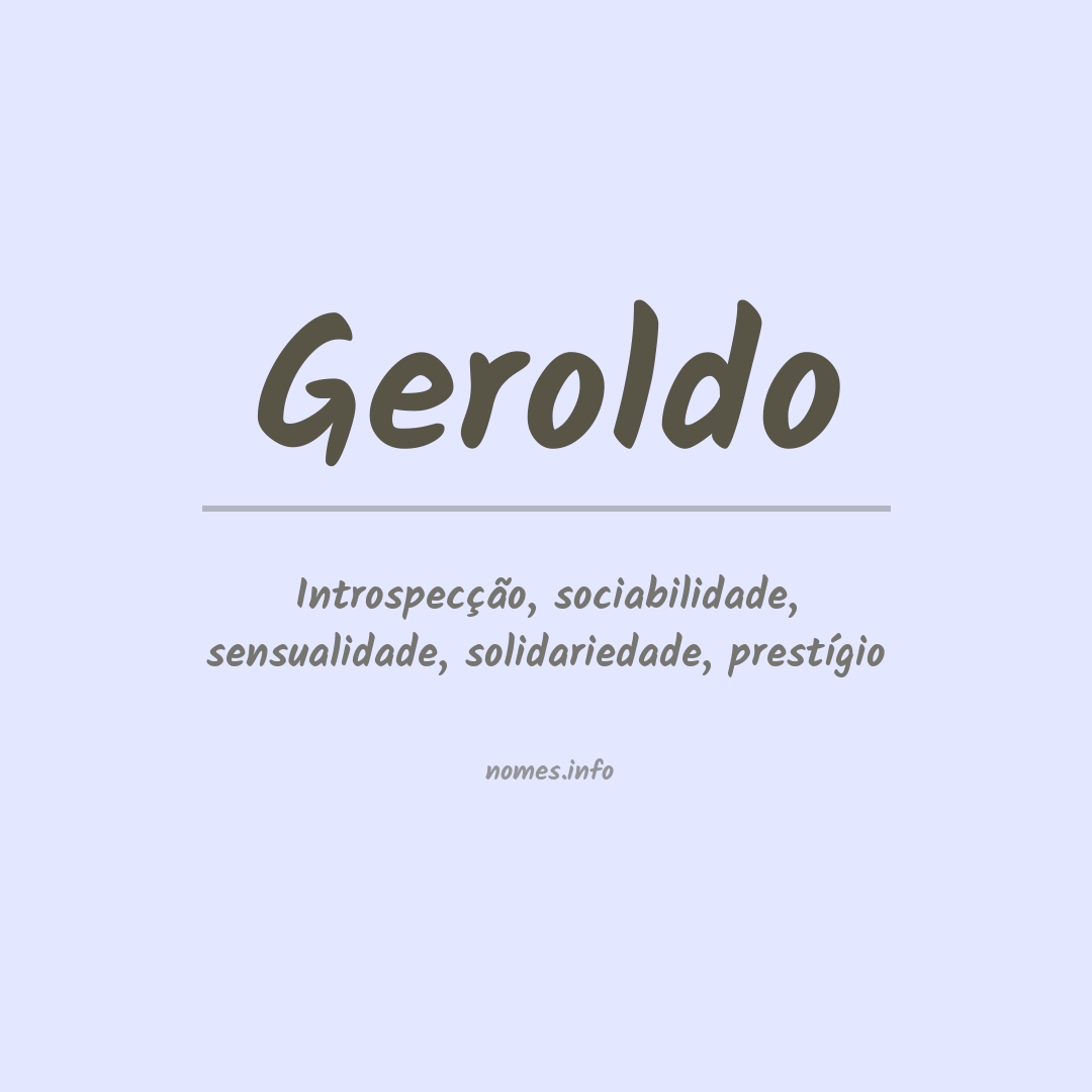 Significado do nome Geroldo