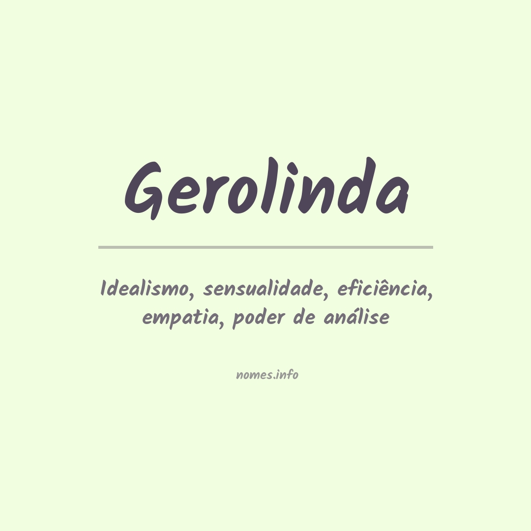 Significado do nome Gerolinda