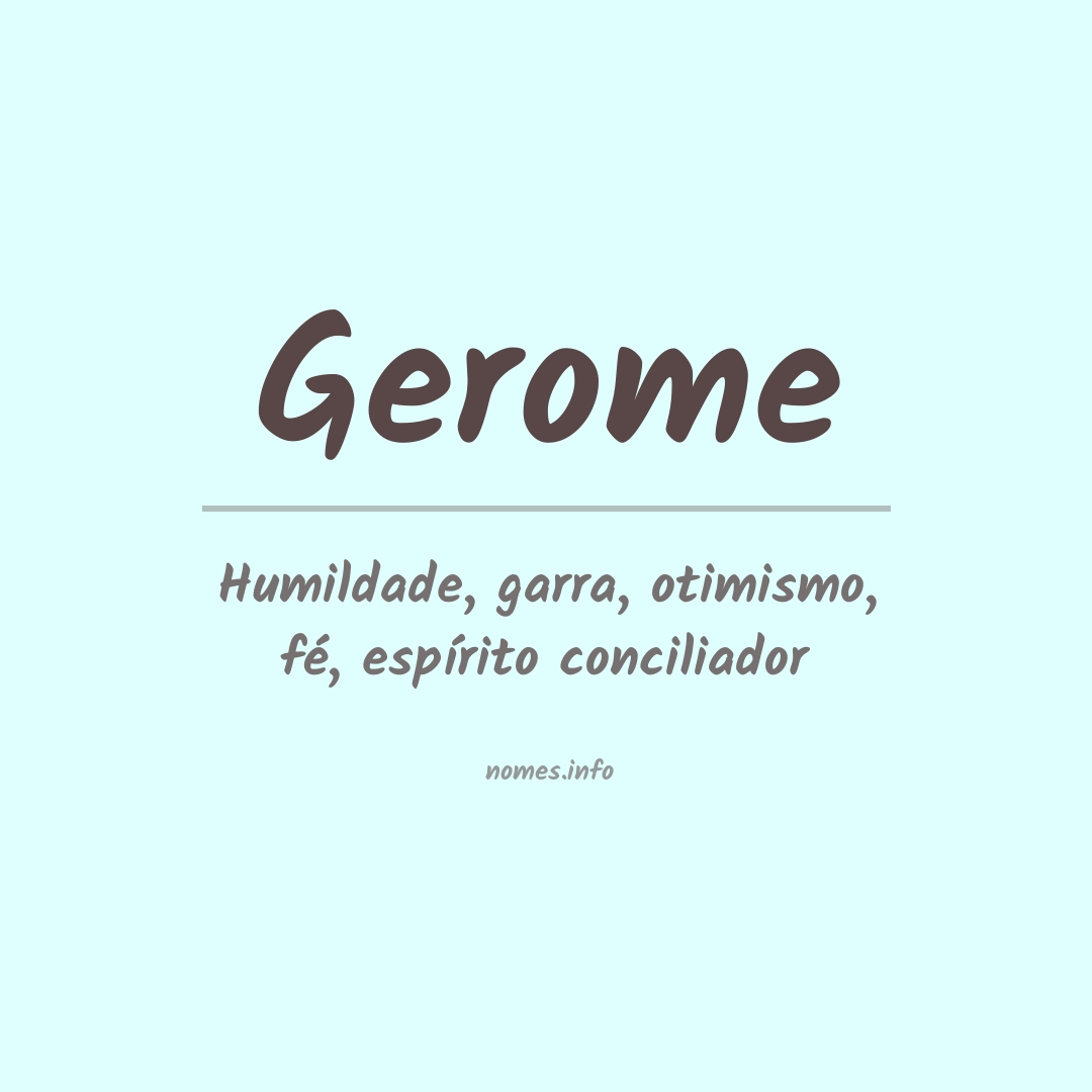 Significado do nome Gerome