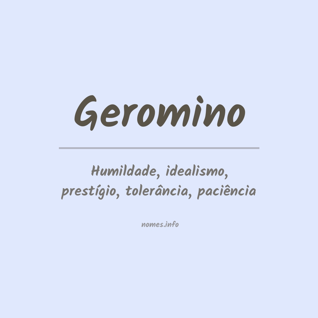 Significado do nome Geromino