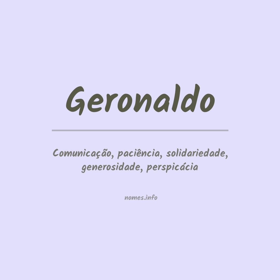 Significado do nome Geronaldo