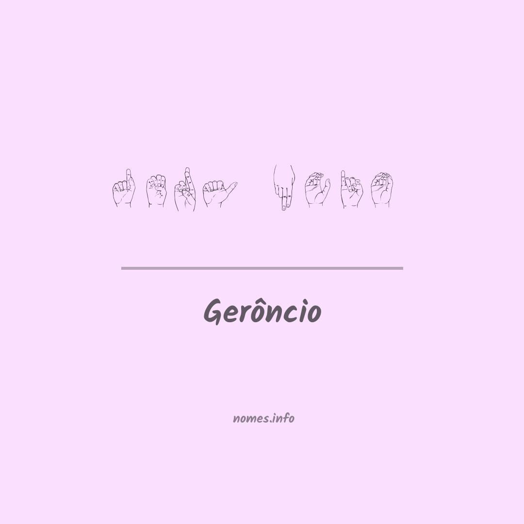 Gerôncio em Libras