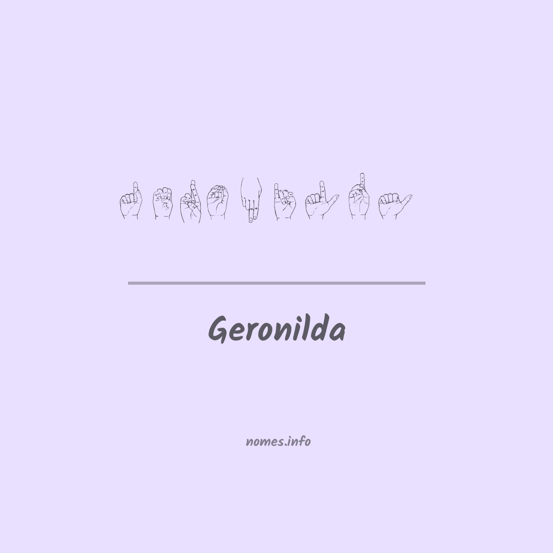 Geronilda em Libras