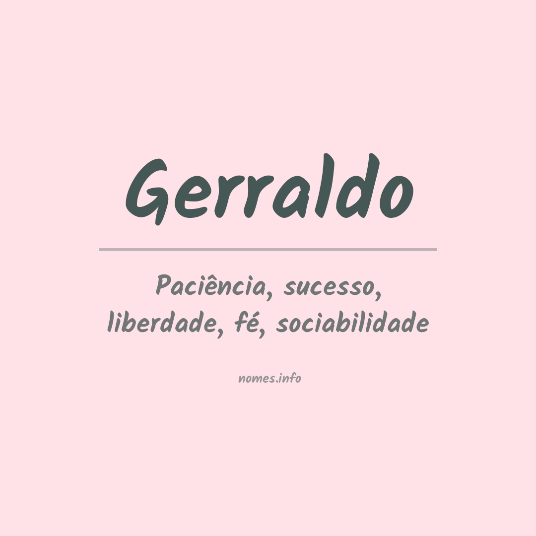 Significado do nome Gerraldo