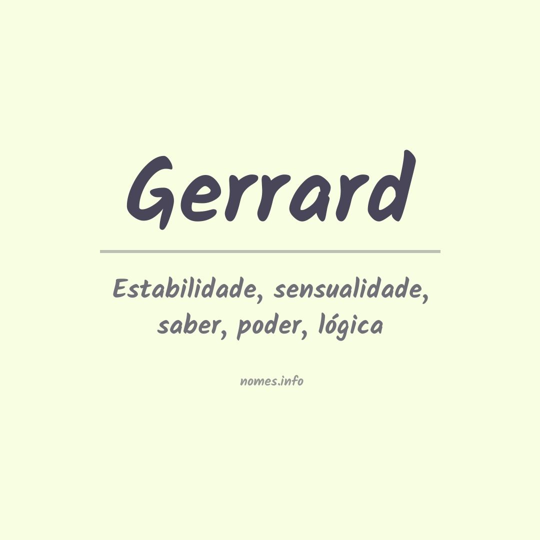 Significado do nome Gerrard
