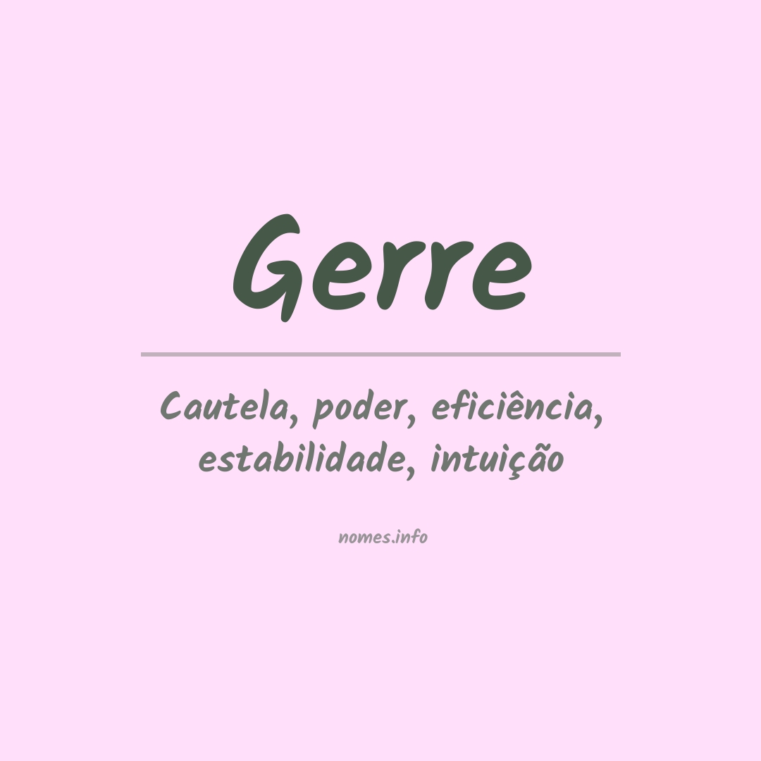 Significado do nome Gerre