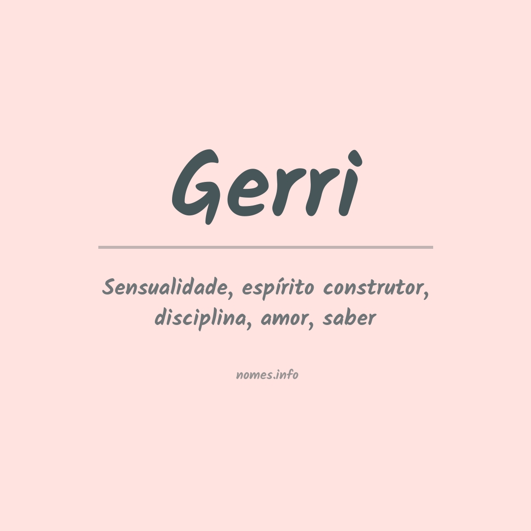 Significado do nome Gerri