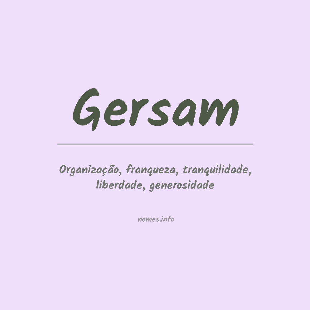 Significado do nome Gersam