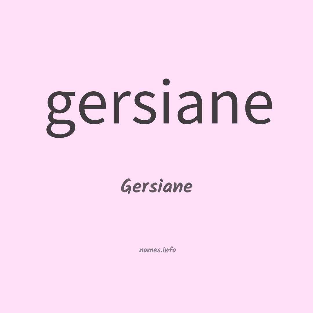 Gersiane em chinês