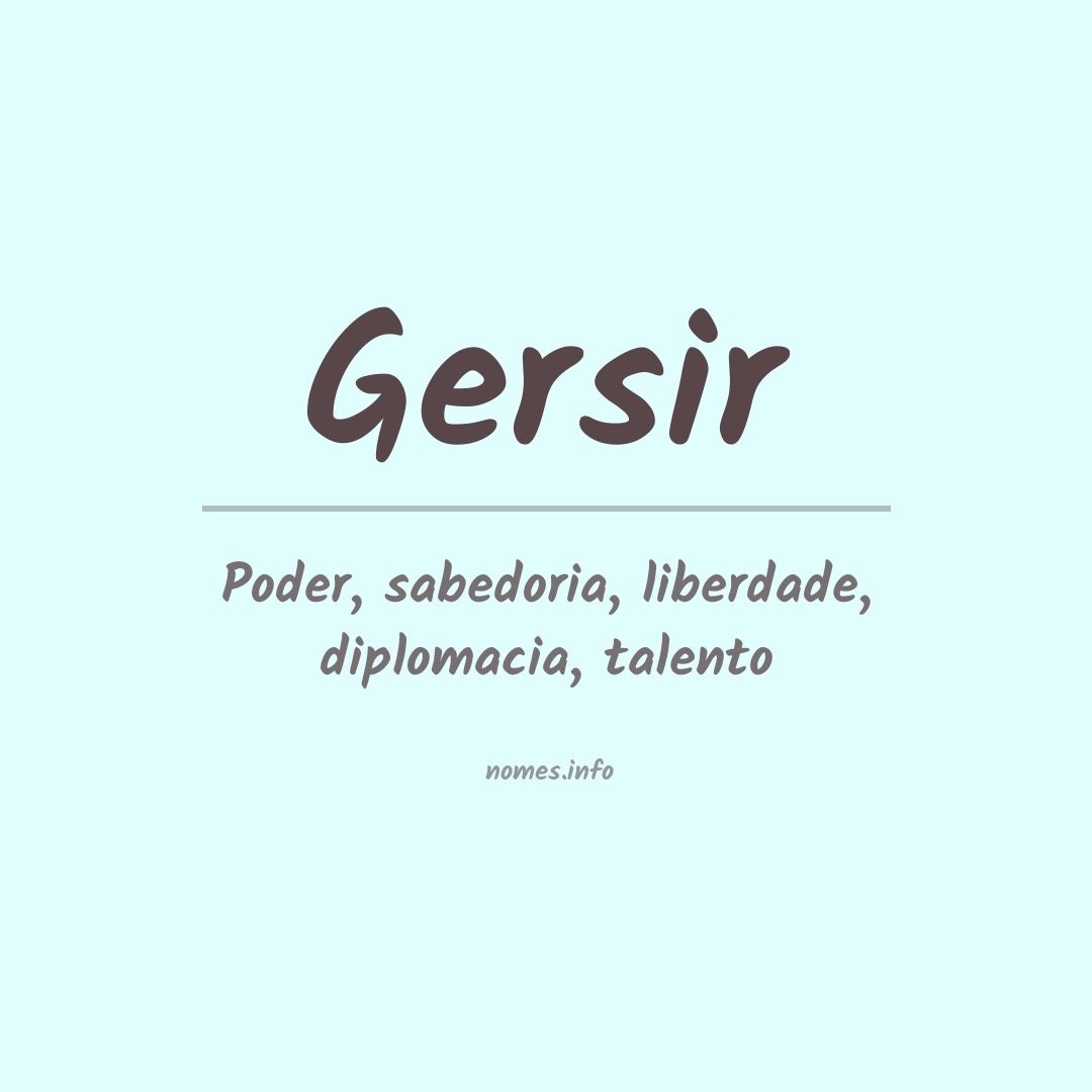 Significado do nome Gersir