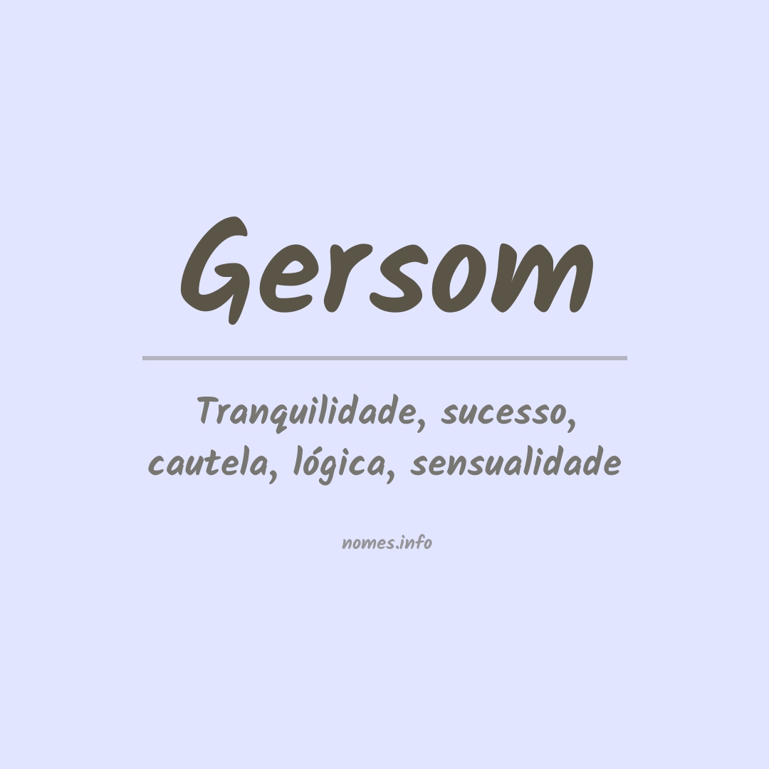 Significado do nome Gersom