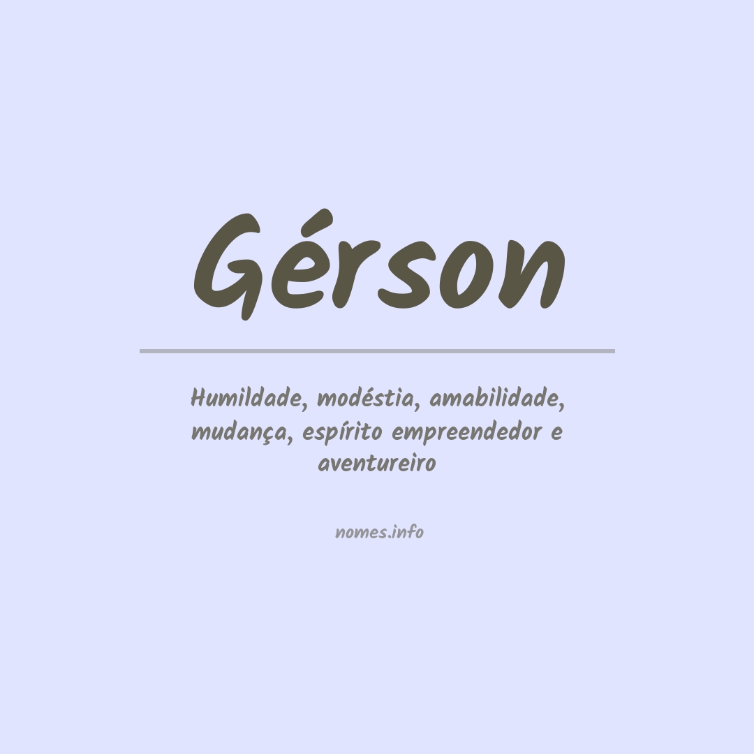 Significado do nome Gérson