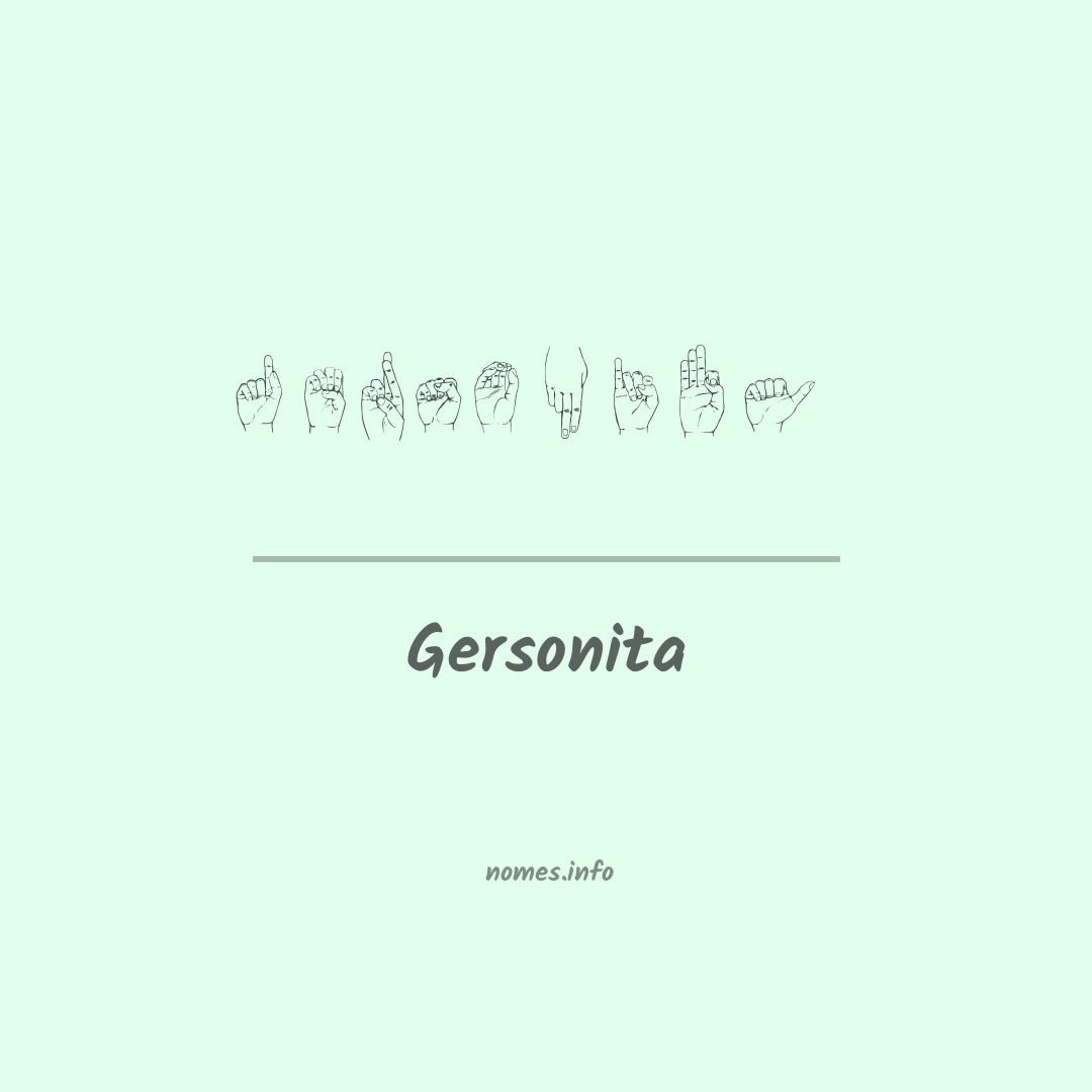 Gersonita em Libras