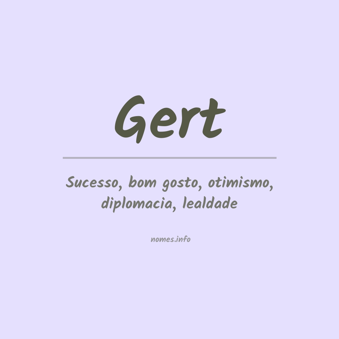 Significado do nome Gert