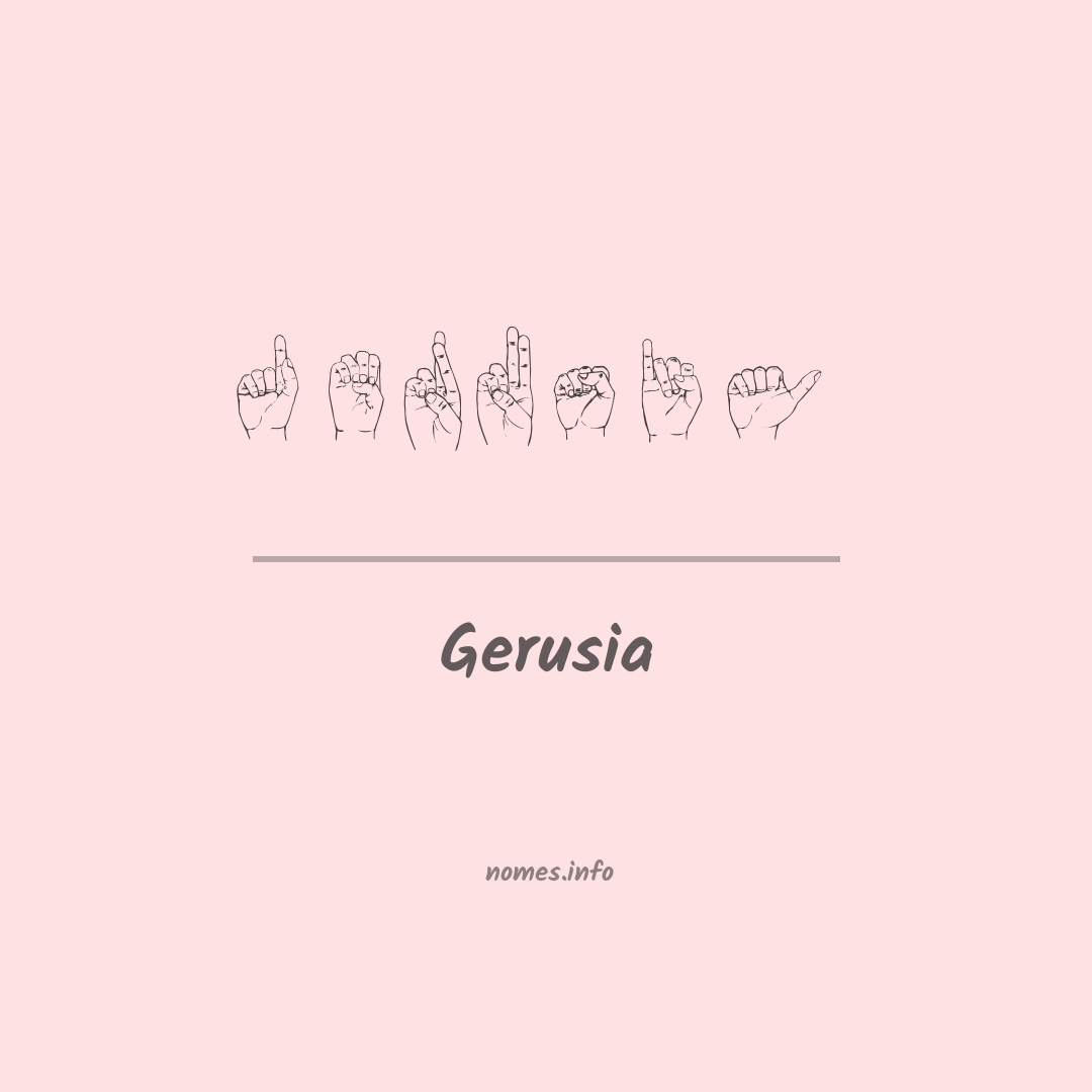 Gerusia em Libras