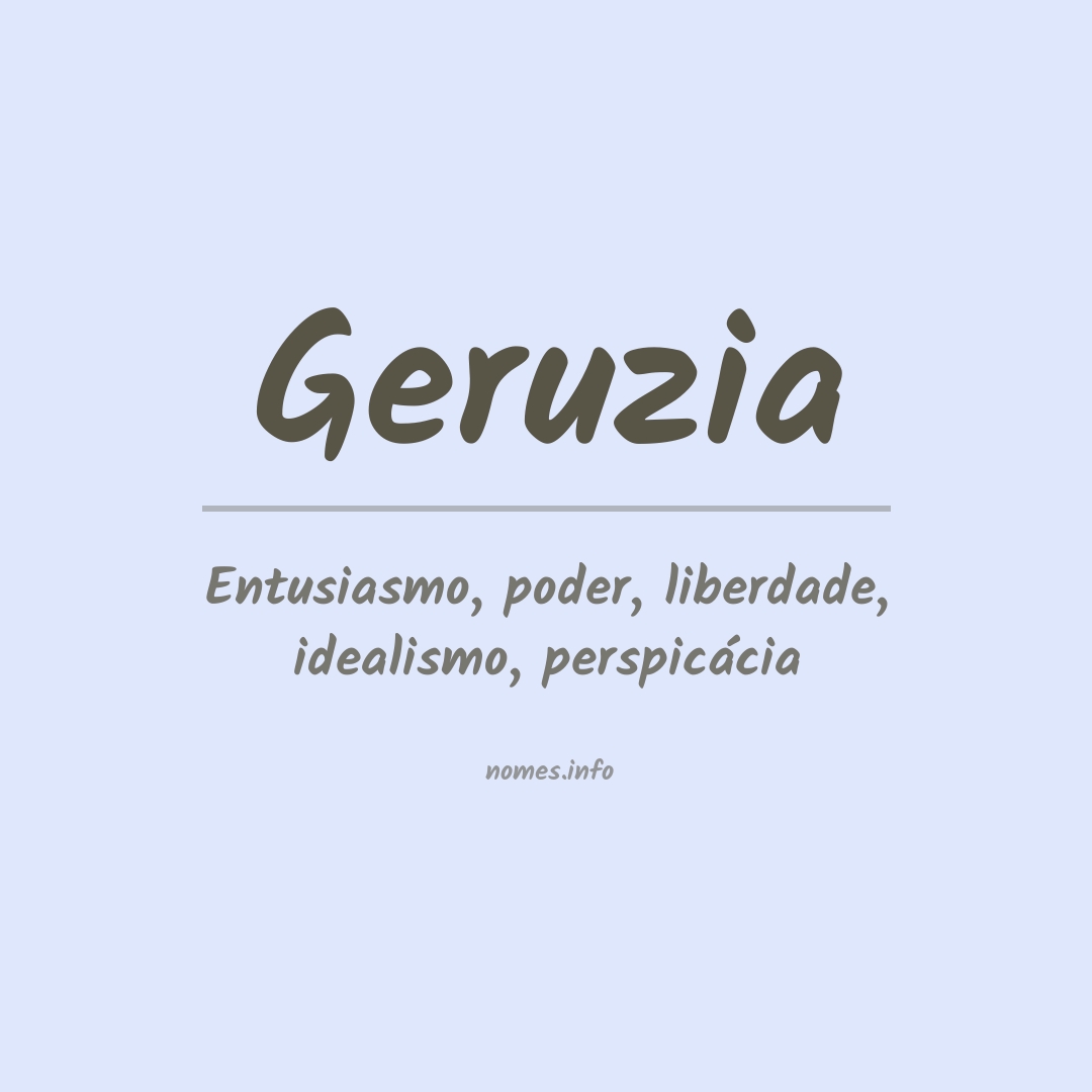 Significado do nome Geruzia