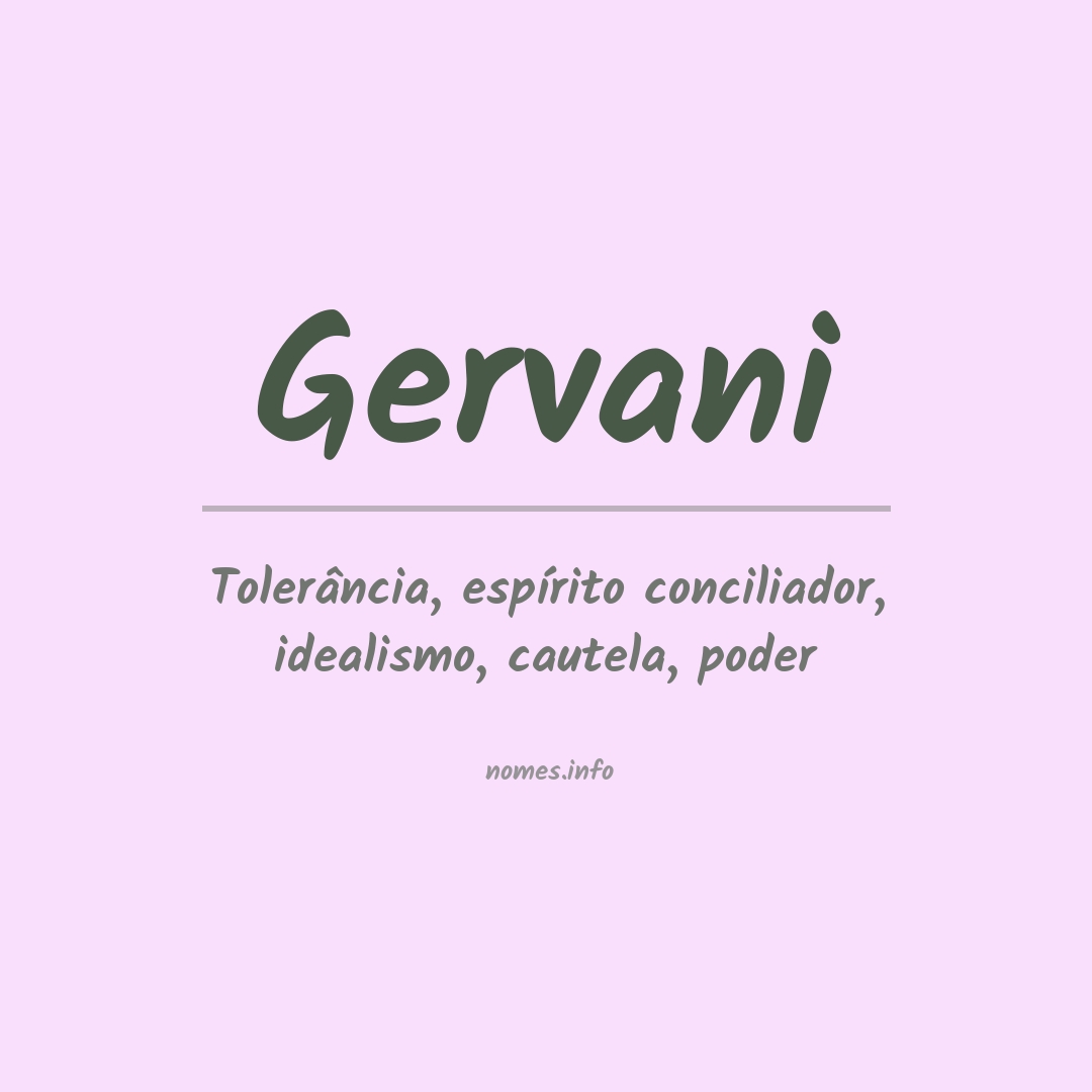 Significado do nome Gervani