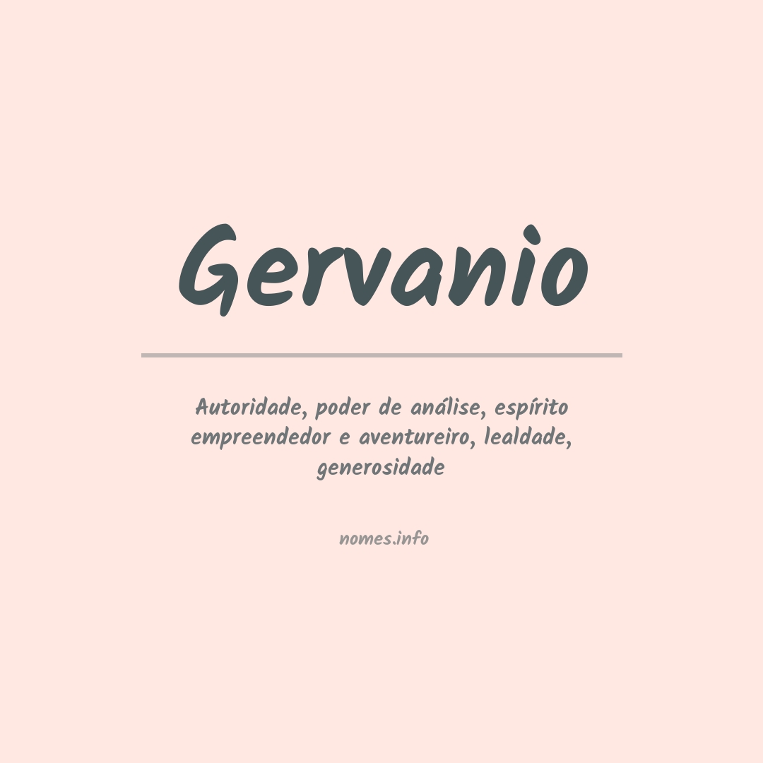 Significado do nome Gervanio