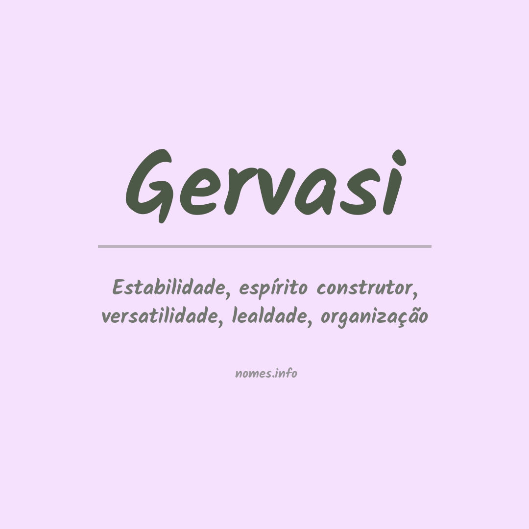 Significado do nome Gervasi