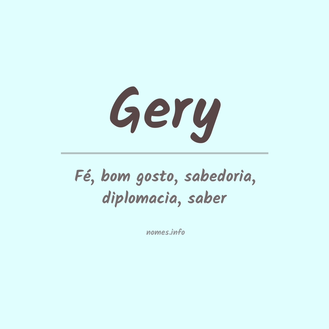 Significado do nome Gery