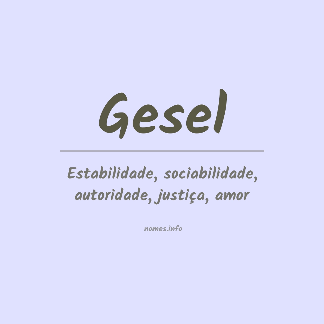 Significado do nome Gesel