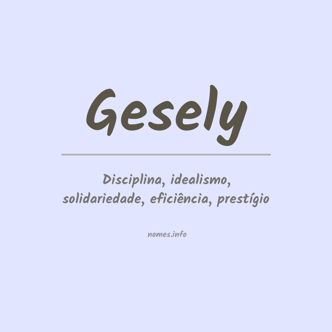 Significado do nome Gesely