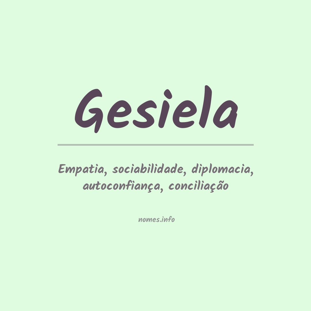 Significado do nome Gesiela