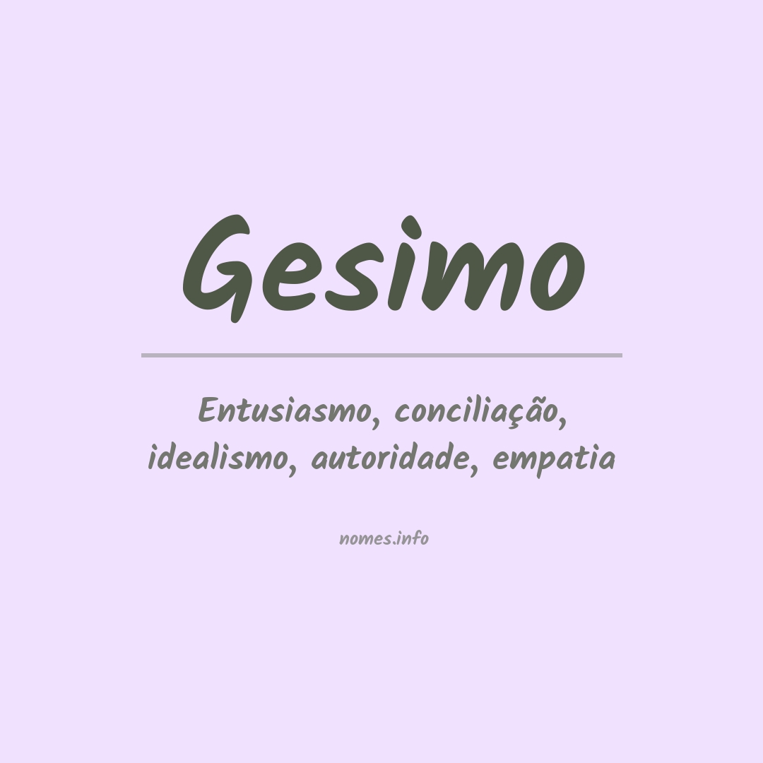 Significado do nome Gesimo