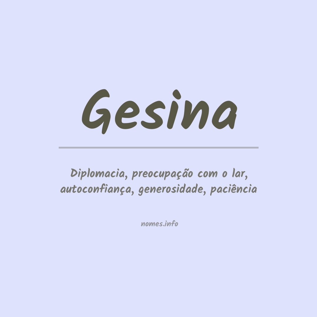 Significado do nome Gesina