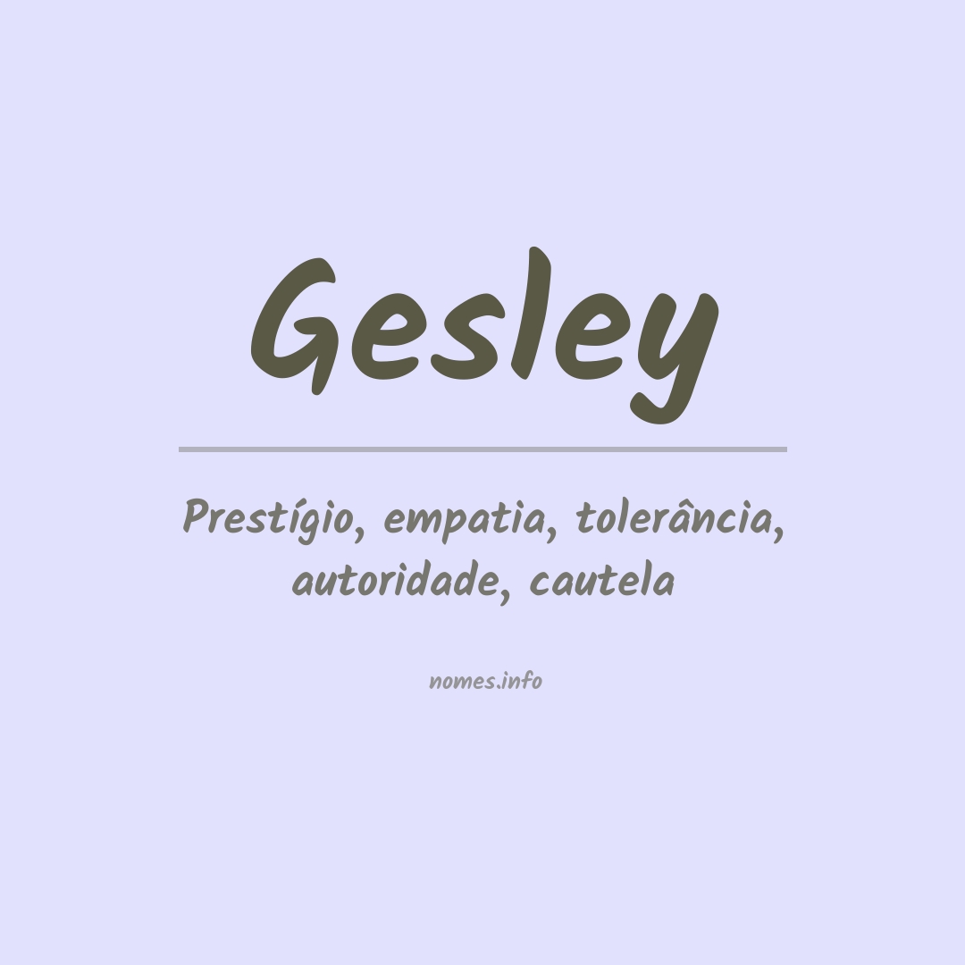 Significado do nome Gesley