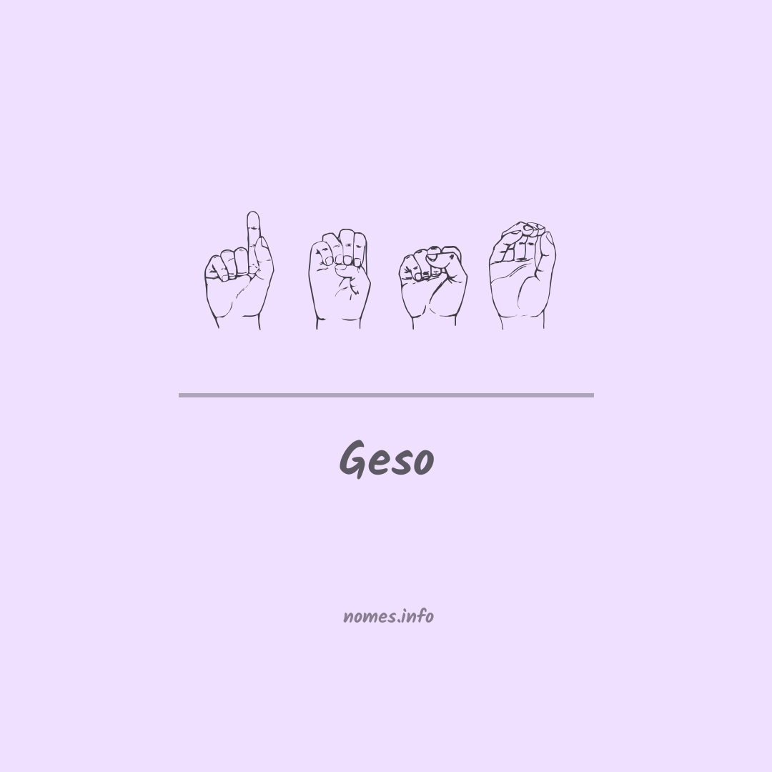 Geso em Libras