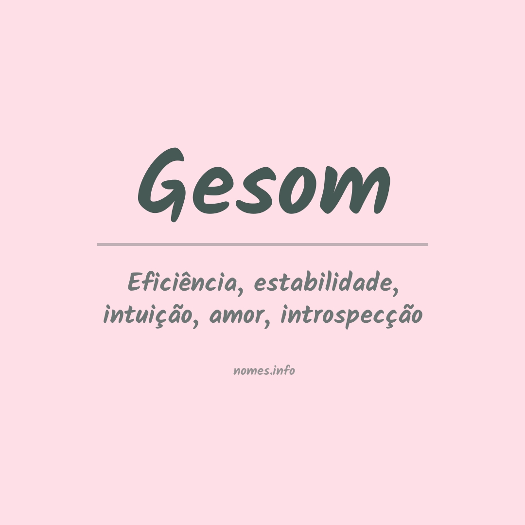 Significado do nome Gesom