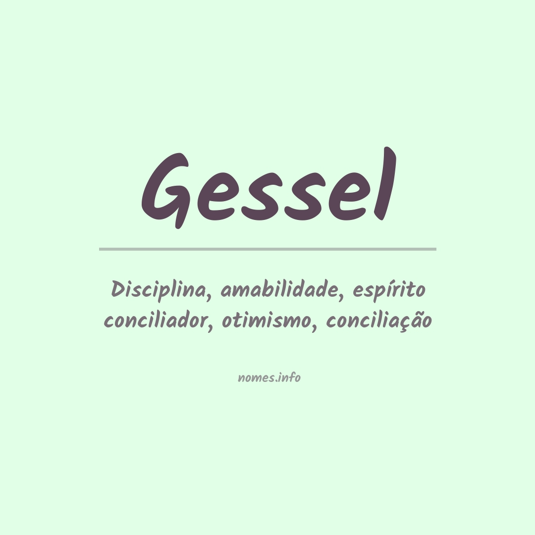 Significado do nome Gessel