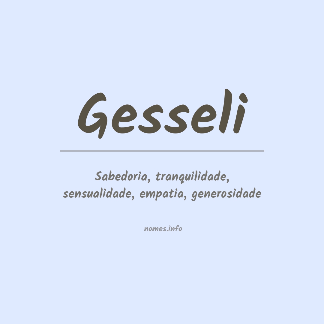 Significado do nome Gesseli