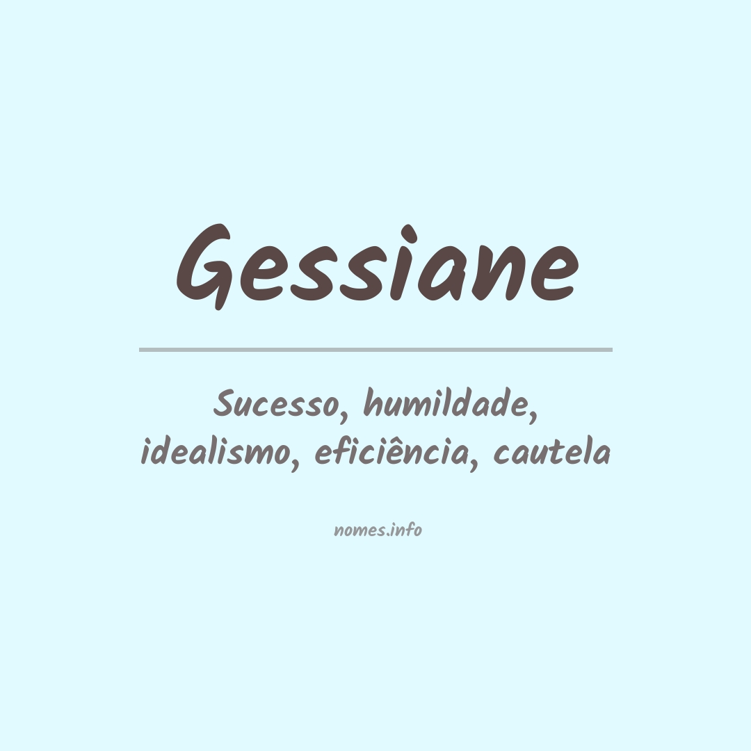 Significado do nome Gessiane