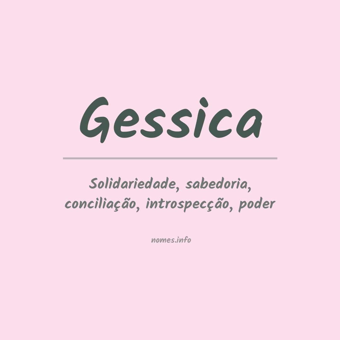 Significado do nome Gessica