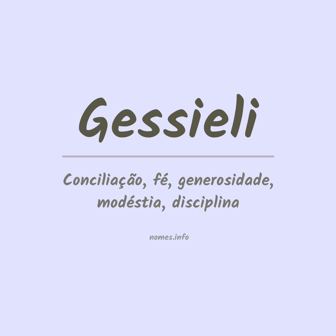 Significado do nome Gessieli