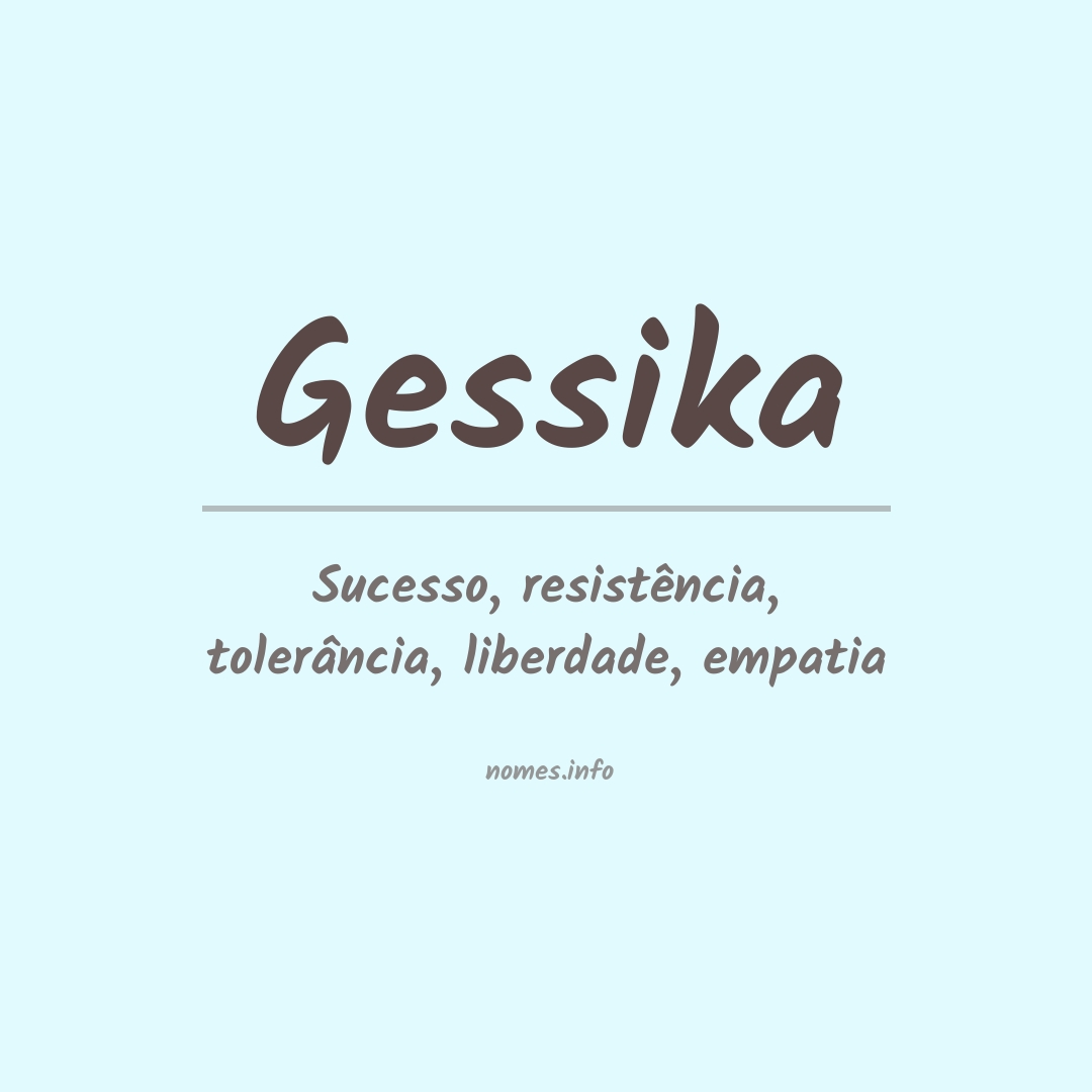 Significado do nome Gessika