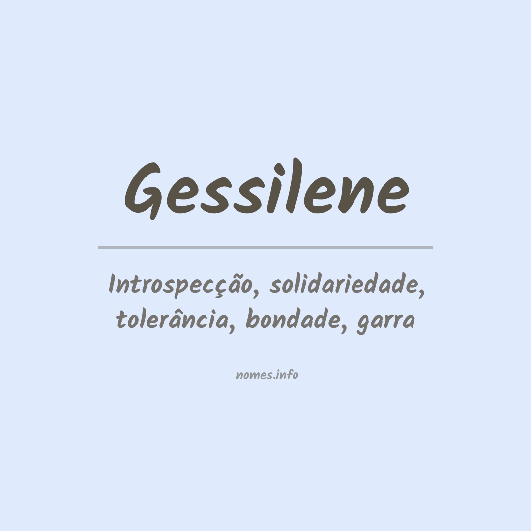 Significado do nome Gessilene